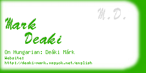 mark deaki business card